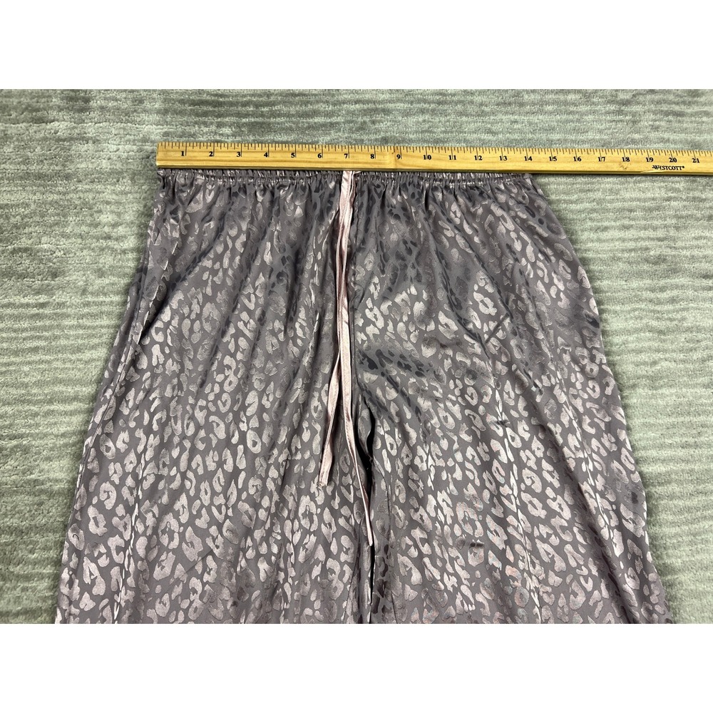 BCBGMAXAZRIA Pajama Set Womens Medium Mauve Leopard Satin Jacquard 2pc Lounge - Picture 10 of 16